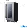 imageSummit 15 BuiltIn Beverage Center Shallow 18 Depth Refrigerator Commercially Approved Stainless Steel  SDHG1533Stainless Steel