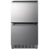 imageSummit 18 Two Drawer Refrigerator 34 cuft Capacity ADA Compliant Stainless Steel Panel Ready Capable ADRD18PNR Panels not includedStainless Steel