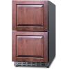 imageSummit 18 Two Drawer Refrigerator Outdoor Refrigerator 34 cuft Capacity ADA Compliant ENERGY STAR Stainless Steel Panel Ready Capable ADRD18OS Panels not includedStainless Steel