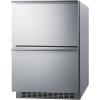 imageSummit 24 Two Drawer Refrigerator Freezer 39 cuft Capacity Stainless Steel Panel Ready Capable SPRF34D Panels not includedStainless Steel