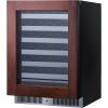 imageSummit 24 Wine Cellar Builtin Wine Cellar Shallow 18 Depth 33 Bottle Capacity Stainless Steel SDHW2442LHD Left Handed Door SwingPanel Ready