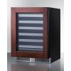 imageSummit 24 Wine Cellar Builtin Wine Cellar Shallow 18 Depth 33 Bottle Capacity Stainless Steel SDHW2442LHD Left Handed Door SwingPanel Ready