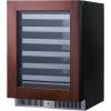 imageSummit 24 Wine Cellar Builtin Wine Cellar Shallow 18 Depth 33 Bottle Capacity Stainless Steel SDHW2442LHD Left Handed Door SwingPanel Ready