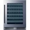 imageSummit 24 Wine Cellar Builtin Wine Cellar Shallow 18 Depth 33 Bottle Capacity Stainless Steel SDHW2442LHD Left Handed Door SwingStainless Steel