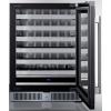 imageSummit 24 Wine Cellar Builtin Wine Cellar Shallow 18 Depth 33 Bottle Capacity Stainless Steel SDHW2442LHD Left Handed Door SwingStainless Steel