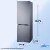 imageSummit 24quot Bottom Freezer Refrigerator Counter Depth Refrigerator Freezer Energy Star Stainless Steel  FFBF124SS Right Hand DoorStainless Steel
