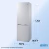 imageSummit 24quot Bottom Freezer Refrigerator Counter Depth Refrigerator Freezer Energy Star Stainless Steel  FFBF124SS Right Hand DoorWhite