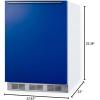 imageSummit 24quot Refrigerator Freezer Undercounter Fridge 51 cuft Capacity ADA Compliant ENERGYSTAR Blue  BRF611WHBADA