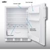 imageSummit 24quot Refrigerator Peak24 Undercounter Fridge 55 cuft Capacity White  FF61W