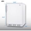 imageSummit 24quot Refrigerator Peak24 Undercounter Fridge 55 cuft Capacity White  FF61W