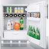 imageSummit 24quot Refrigerator Peak24 Undercounter Fridge 55 cuft Capacity White  FF61W