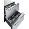 imageSummit 24quot Undercounter TwoDrawer Beverage Cooler Fridge  Commercial Reachin Outdoor Refrigerator for Bar Restaurant Diner Pub  31 CuFt 2363quotW x 2388quotD x 3325quotH Stainless Steel 115v NSFStainless Steel