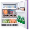 imageSummit Appliance BRF611WHPADA 24quot Wide RefrigeratorFreezer Lavender Purple Door Dual Evaporator Cooling Cycle Defrost Interior Light Adjustable Thermostat 51 cuft Capacity ADA Compliant Design