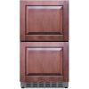 imageSummit 18 Two Drawer Refrigerator 34 cuft Capacity ADA Compliant Stainless Steel Panel Ready Capable ADRD18PNR Panels not includedStainless Steel