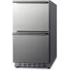 imageSummit 18 Two Drawer Refrigerator Outdoor Refrigerator 34 cuft Capacity ADA Compliant ENERGY STAR Stainless Steel Panel Ready Capable ADRD18OS Panels not includedStainless Steel