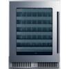 imageSummit 24 Wine Cellar Builtin Wine Cellar Shallow 18 Depth 33 Bottle Capacity Stainless Steel SDHW2442LHD Left Handed Door SwingStainless Steel