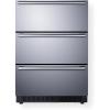 imageSummit 24quot BuiltIn 3Drawer Refrigerator 49 cuft Outdoor Stainless Steel SP6DS3DIndoor