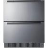 imageSummit 27 Two Drawer Refrigerator Outdoor Drawer Refrigerator ADA Compliant 483 cuft Capacity Stainless Steel Panel Ready Capable SPR275OS2DADA Panels not includedStainless Steel