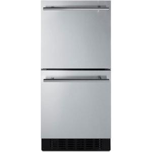 imageSummit 15 Two Drawer Refrigerator 17 cuftCapacity ADA Compliant 18 Shallow Depth Stainless Steel Panel Ready Capable ASDR1524 Panels not includedStainless Steel
