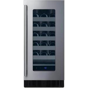 imageSummit 15 Wine Cellar 18 Bottle Capacity 18 cuft BuiltIn Wine Cellar ADA Compliant Shallow Depth Fit Stainless Steel ASDW1522Stainless Steel