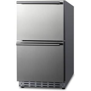 imageSummit 18 Two Drawer Refrigerator Outdoor Refrigerator 34 cuft Capacity ADA Compliant ENERGY STAR Stainless Steel Panel Ready Capable ADRD18OS Panels not includedStainless Steel