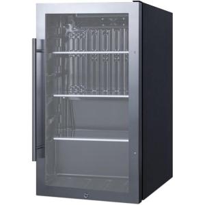 imageSummit 19 Beverage Center 313 cuft Capacity Shallow Depth Outdoor Refrigerator Stainless Steel ampamp Glass SPR488BOS