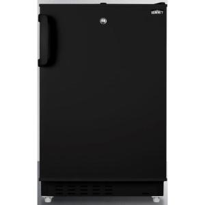 imageSummit 20quot Refrigerator Freezer Builtin Undercounter Fridge 268 cuft Capacity ADA Compliant Black  ALRF49B