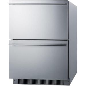 imageSummit 24 Two Drawer Refrigerator 48 cuft Capacity ADA Compliant ENERGYSTAR Stainless Steel Panel Ready Capable ADRD24PNR Panels not includedSilver