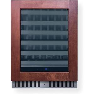 imageSummit 24 Wine Cellar Builtin Wine Cellar Shallow 18 Depth 33 Bottle Capacity Stainless Steel SDHW2442LHD Left Handed Door SwingPanel Ready