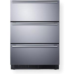 imageSummit 24quot BuiltIn 3Drawer Refrigerator 49 cuft Outdoor Stainless Steel SP6DS3DOutdoor