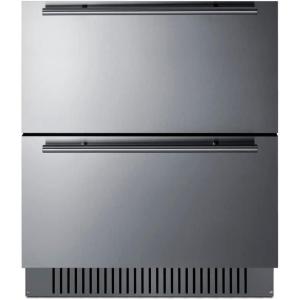 imageSummit 27 Two Drawer Refrigerator Outdoor Drawer Refrigerator ADA Compliant 483 cuft Capacity Stainless Steel Panel Ready Capable SPR275OS2DADA Panels not includedStainless Steel
