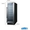 imageSummit 12 Glass Door BuiltIn Wine Cellar 21 Bottle Wine Refrigerator SWC1224BStainless Steel
