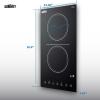 imageSummit 12quot 2 Burner Electric Cooktop 115 Volt Radiant Cooktop ADA Compliant Black CR2B15T1B Safety Automatic ShutoffBlack