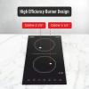 imageSummit 12quot 2 Burner Electric Cooktop 115 Volt Radiant Cooktop ADA Compliant Black CR2B15T1B Safety Automatic ShutoffBlack