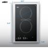 imageSummit 12quot 2 Burner Electric Cooktop 220240 Volt Radiant Cooktop ADA Compliant White CR2220WHEBlack