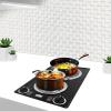 imageSummit 12quot 2 Burner Electric Cooktop 230V Radiant Cooktop Coil Elements Made in the USA White CCE225WHBlack