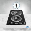imageSummit 12quot 2 Burner Electric Cooktop 230V Radiant Cooktop Coil Elements Made in the USA White CCE225WHBlack