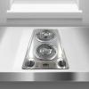 imageSummit 12quot 2 Burner Electric Cooktop 230V Radiant Cooktop Coil Elements Made in the USA White CCE225WHStainless Steel