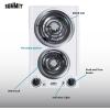 imageSummit 12quot 2 Burner Electric Cooktop 230V Radiant Cooktop Coil Elements Made in the USA White CCE225WHWhite
