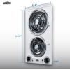 imageSummit 12quot 2 Burner Electric Cooktop 230V Radiant Cooktop Coil Elements Made in the USA White CCE225WHWhite