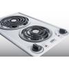 imageSummit 12quot 2 Burner Electric Cooktop 230V Radiant Cooktop Coil Elements Made in the USA White CCE225WHWhite