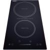 imageSummit 12quot Induction Cooktop 2 Cooking Zones 208240V Electric Cooktop With 30Minute Safety Shutoff ADA Compliant Design Black  SINCH230V2B115120V