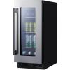 imageSummit 15 Beverage Center 26 cuft Capacity ADA Compliant Stainless Steel ampamp Glass ALBV15Stainless Steel