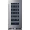 imageSummit 15 Wine Cellar Builtin Wine Cellar Shallow 18 Depth 18 Bottle Capacity Stainless Steel SDHW1532Stainless Steel