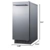 imageSummit 15quot Clear Ice Maker Outdoor Ice Maker 47 lb Production Capacity Stainless Steel BIM68OSGDR