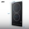 imageSummit 15quot Electric Cooktop 2 Burners 230V Radiant Cooktop ADA Compliant Design Black  CR2B23T3BTK15Black