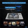 imageSummit 15quot Single Burner Gas Cooktop Cast Iron Grate Stainless Steel with Trim Kit GCJ1SSTK15Natural Gas