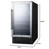 imageSummit 18 Built In Beverage Center 27 cuft Capacity Stainless Steel ampamp Glass SCR1841B