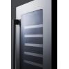 imageSummit 18 Wine Cellar Built in Wine Refrigerator 29 Bottle Capacity Single Zone Wine Cellar Stainless Steel ampamp Glass CL18WC