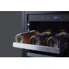 imageSummit 18 Wine Cellar Built in Wine Refrigerator 29 Bottle Capacity Single Zone Wine Cellar Stainless Steel ampamp Glass CL18WC
